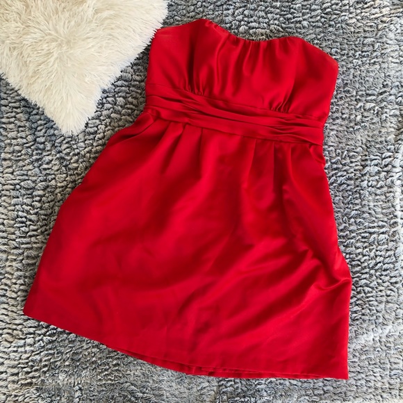 Alfred Angelo Dresses & Skirts - SOLD Alfred Angelo Red Strapless Chiffon Dress
